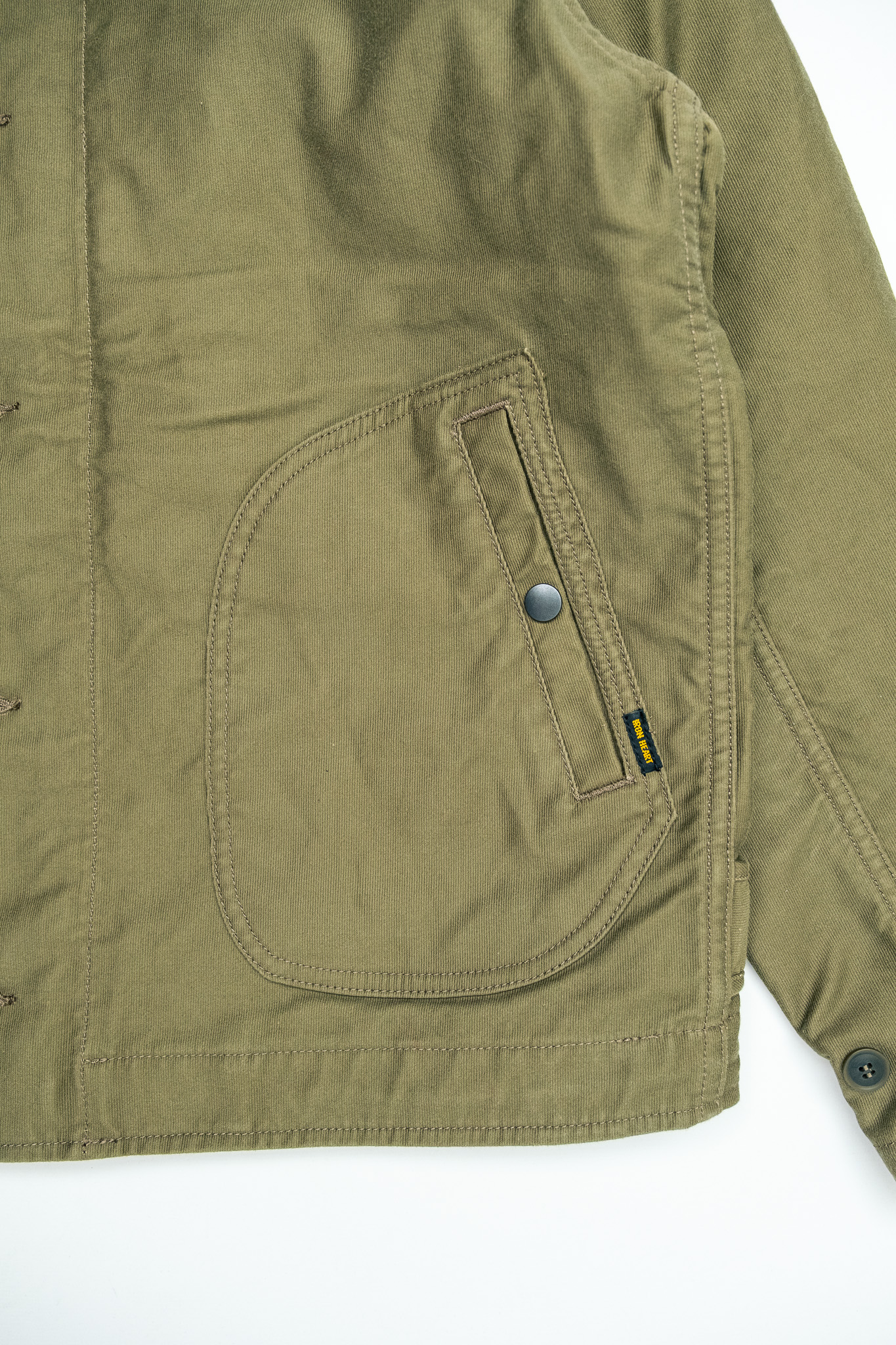 Iron Heart - IHM-53-ODG 12oz Whipcord Lightweight N1 Deck Jacket Olive Drab Green - 5
