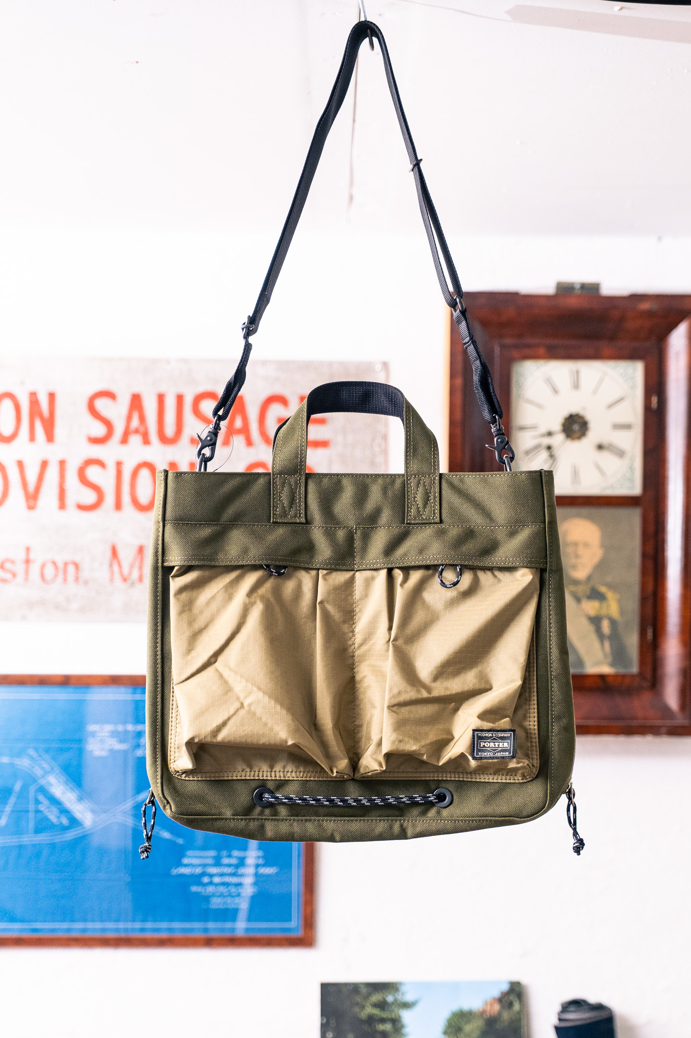 Porter Yoshida & Co - New Hype 2Way Tote Bag Khaki/Sand