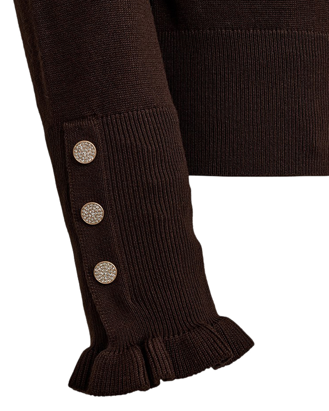 Jumper Katie volangkrage mole brun - 3