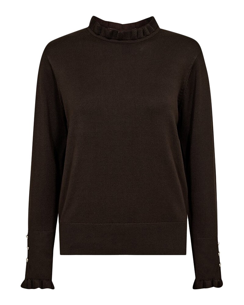 Jumper Katie volangkrage mole brun