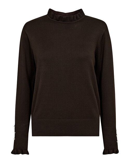 Jumper Katie volangkrage mole brun