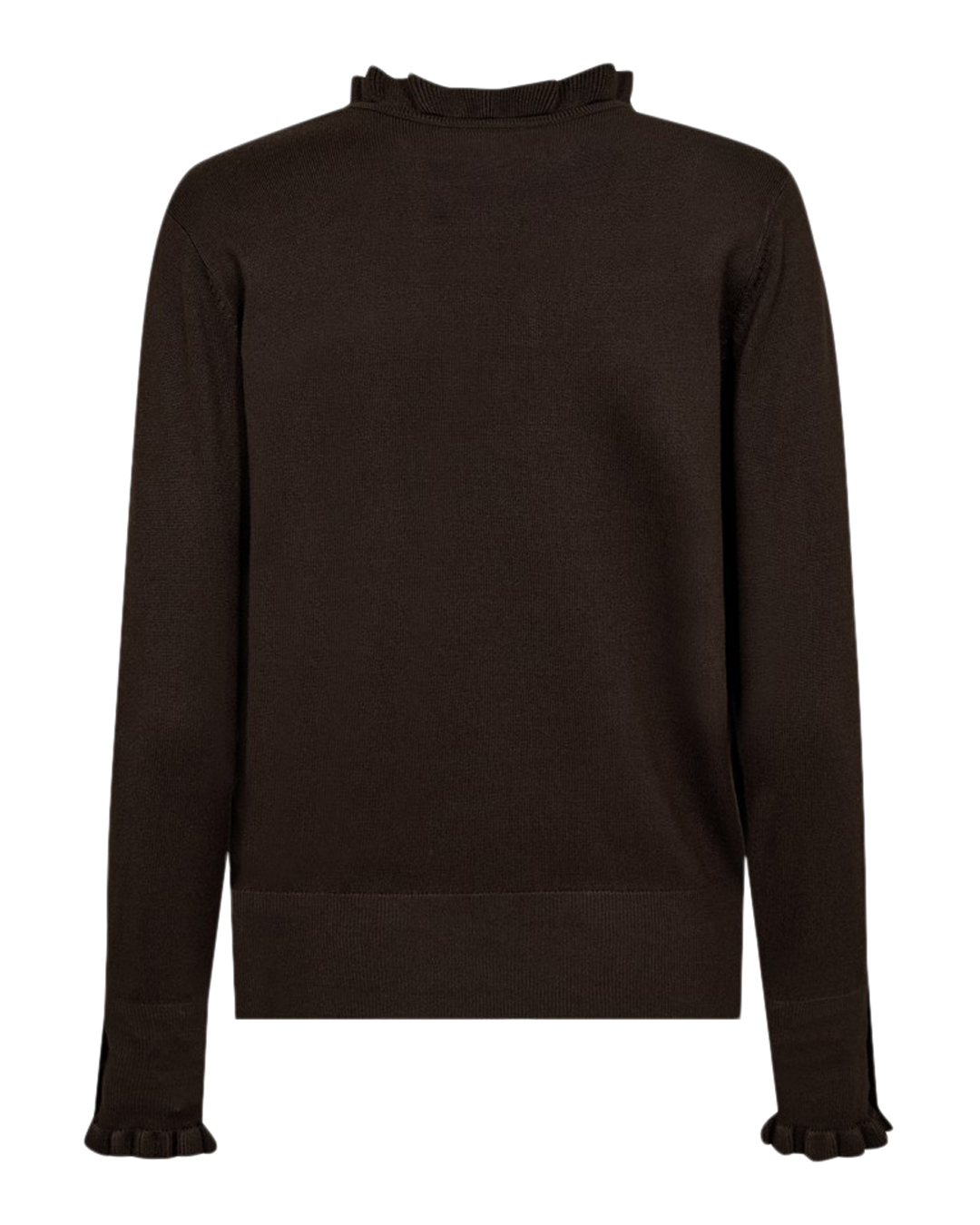 Jumper Katie volangkrage mole brun - 2