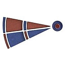 Bulls NL Universum Segments Set Blå/Röd SOFTTIP Darttavla