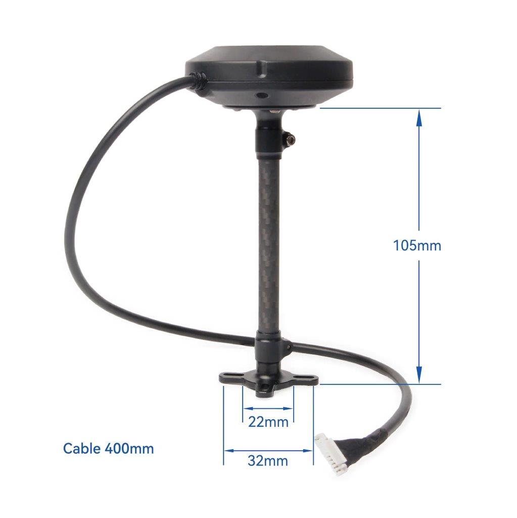 Holybro H-RTK NEO-F9P Rover (IP66, RM3100 Compass) DroneCAN 4-pin (CAN Port) - 4