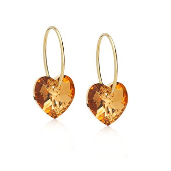 GT EAR RING 14MM BRONZE HEART