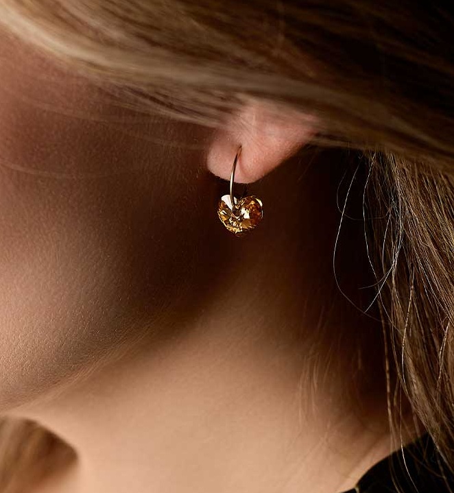 GT EAR RING 14MM BRONZE HEART - 2