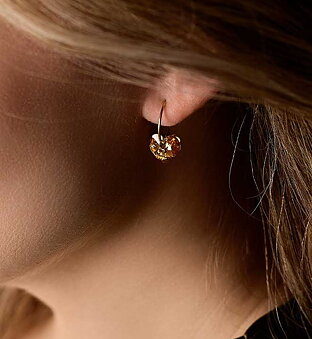 GT EAR RING 14MM BRONZE HEART
