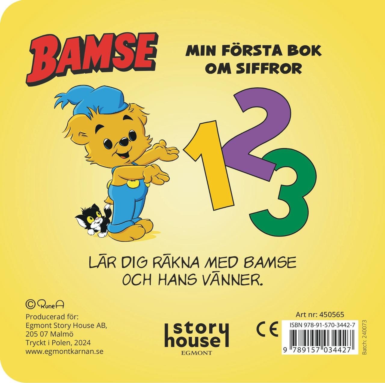 Bok BAMSE min första sifferbok - 2