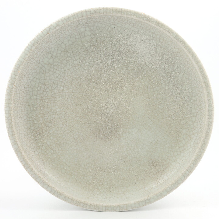 Triller Tobo (1950s) Unique White Craquelure Glaze Bowl 25/5 cm