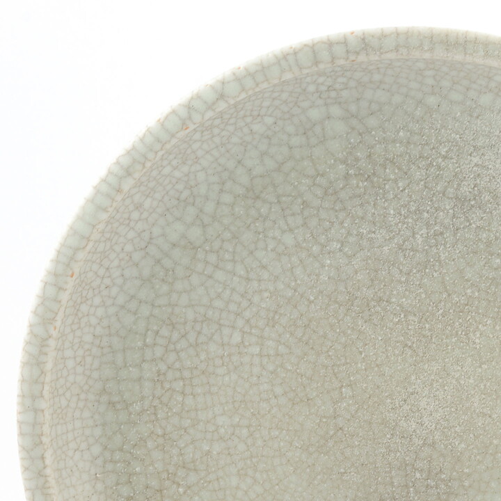 トボスタジオ  一点もの  白いヒビ模様のボウル  (25/5cm)  1950年代