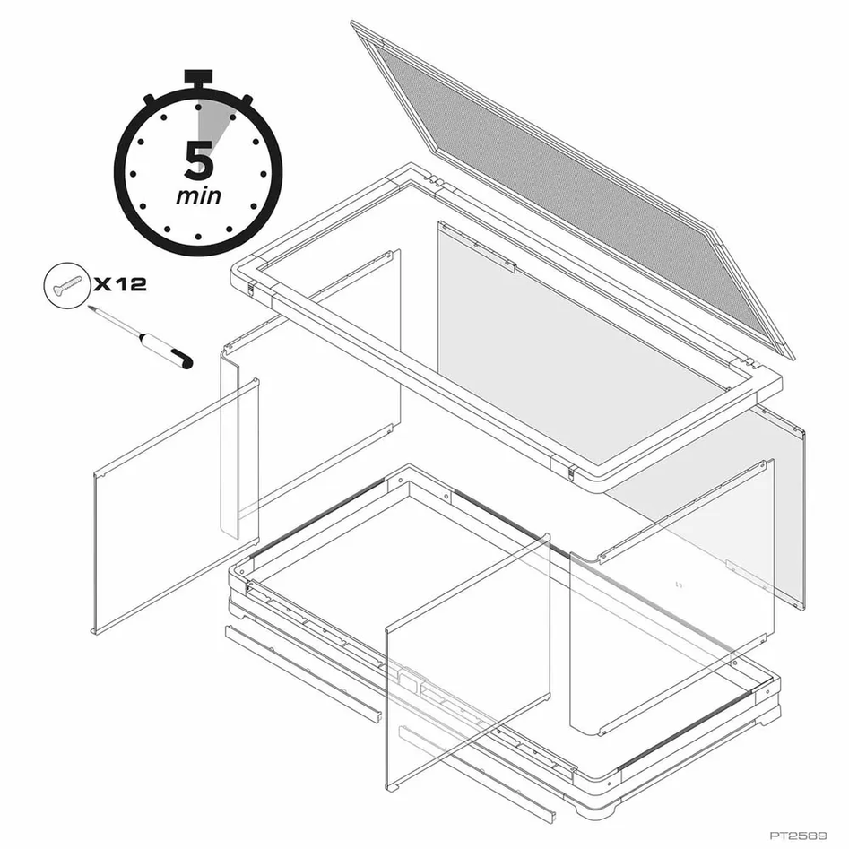 ExoTerra - Vista 120 XL Terrarium 120x60x60cm - Flat-pack  - 3