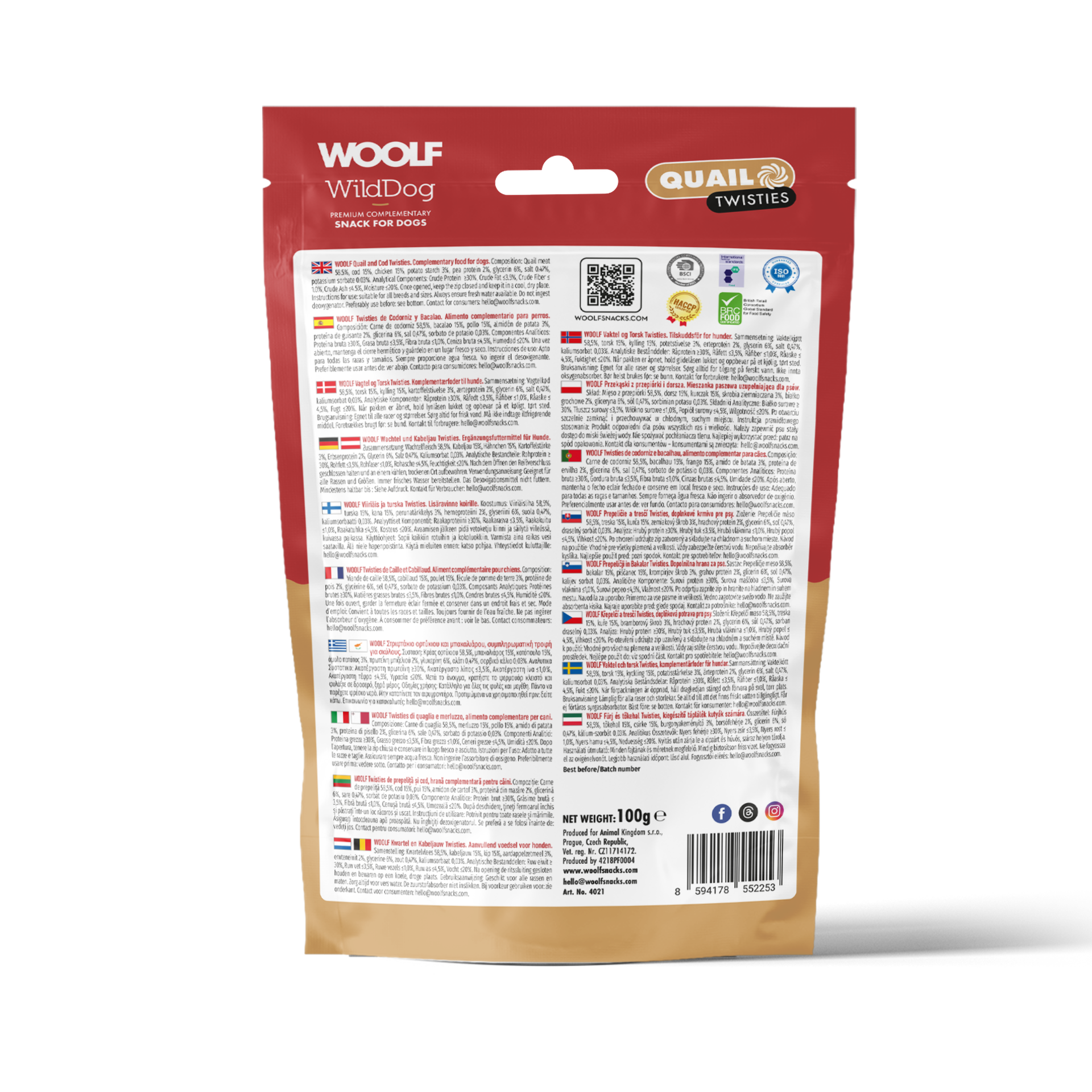WOOLF WildDog Quail & Cod Twisties - 2