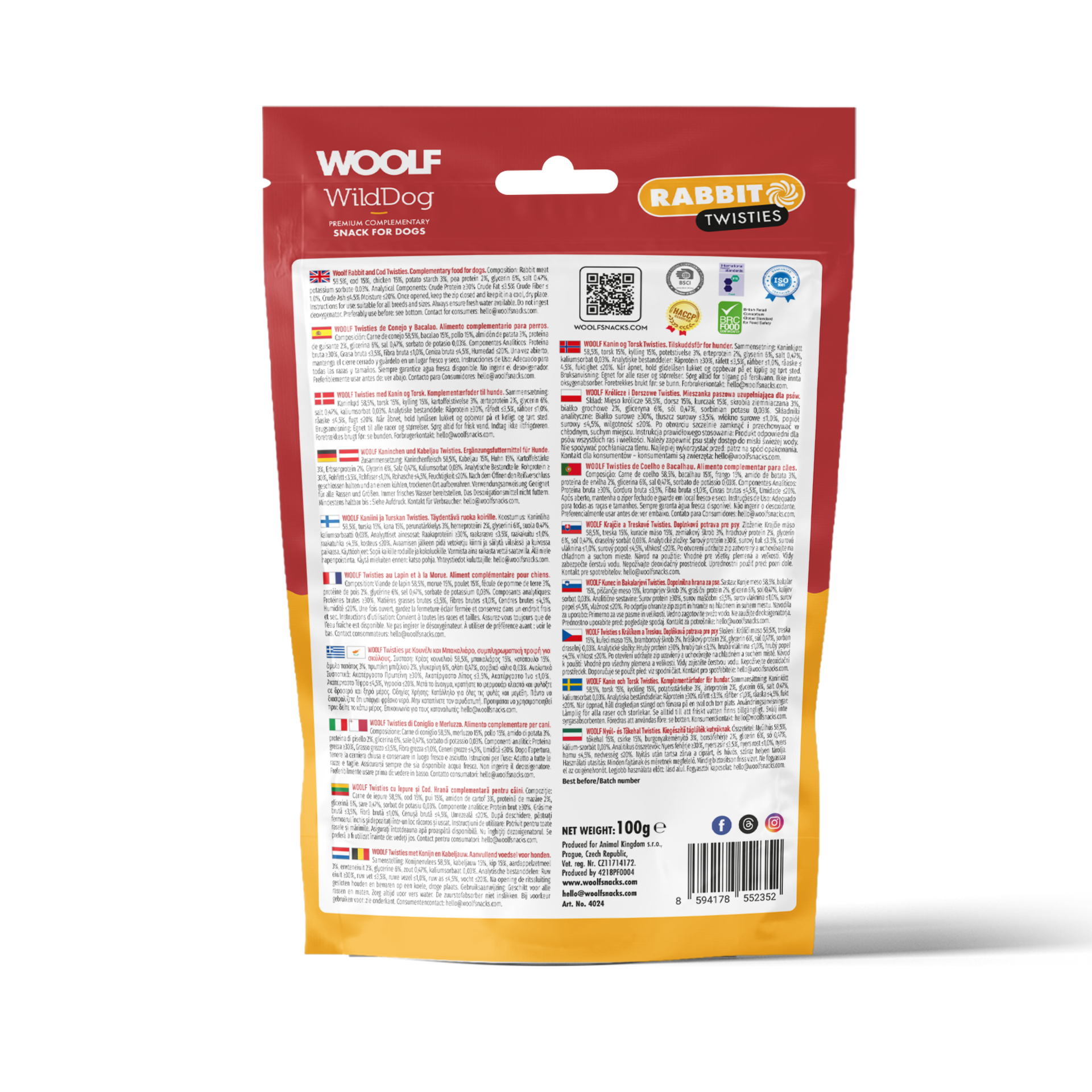 WOOLF WildDog Rabbit & Cod Twisties - 2