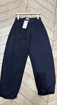 Cosy House Jeans Baggy Balloon Svart Glitter