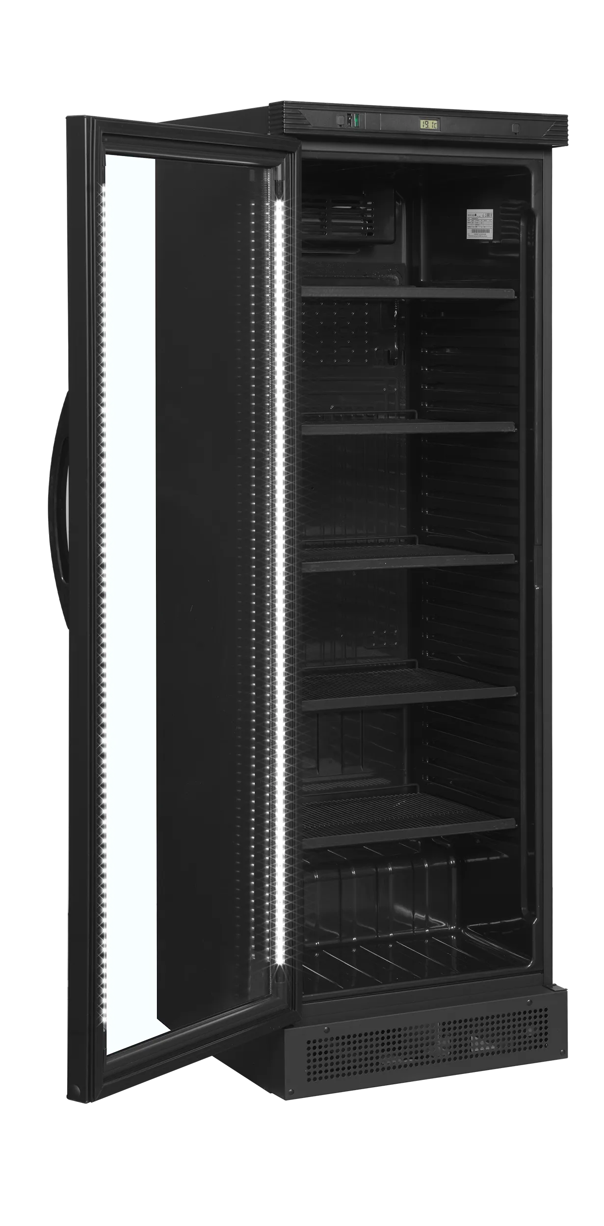 Flaskkyl  CEV425 BLACK, H/V hängd, 358 liter, Tefcold - 3