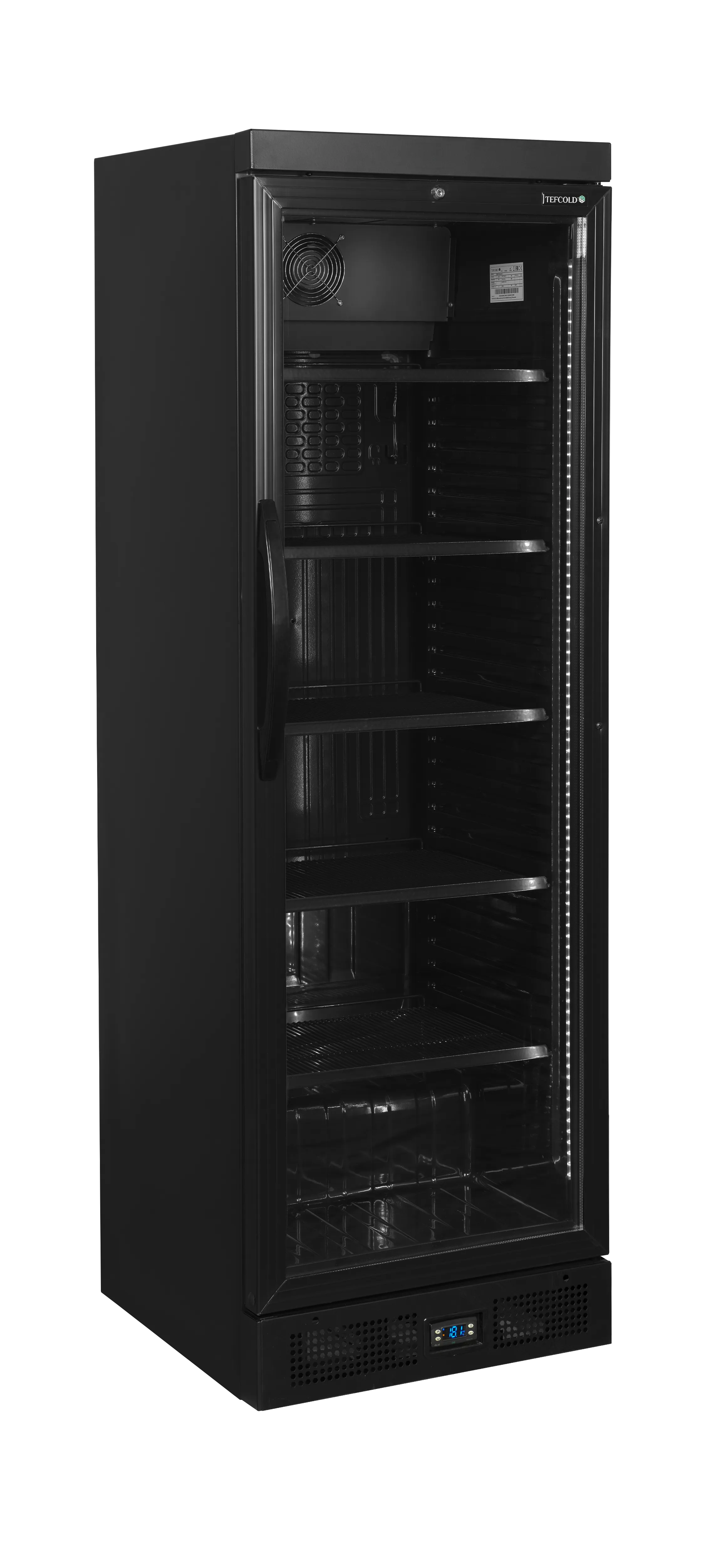 Flaskkyl  CEV425 BLACK, H/V hängd, 358 liter, Tefcold - 5
