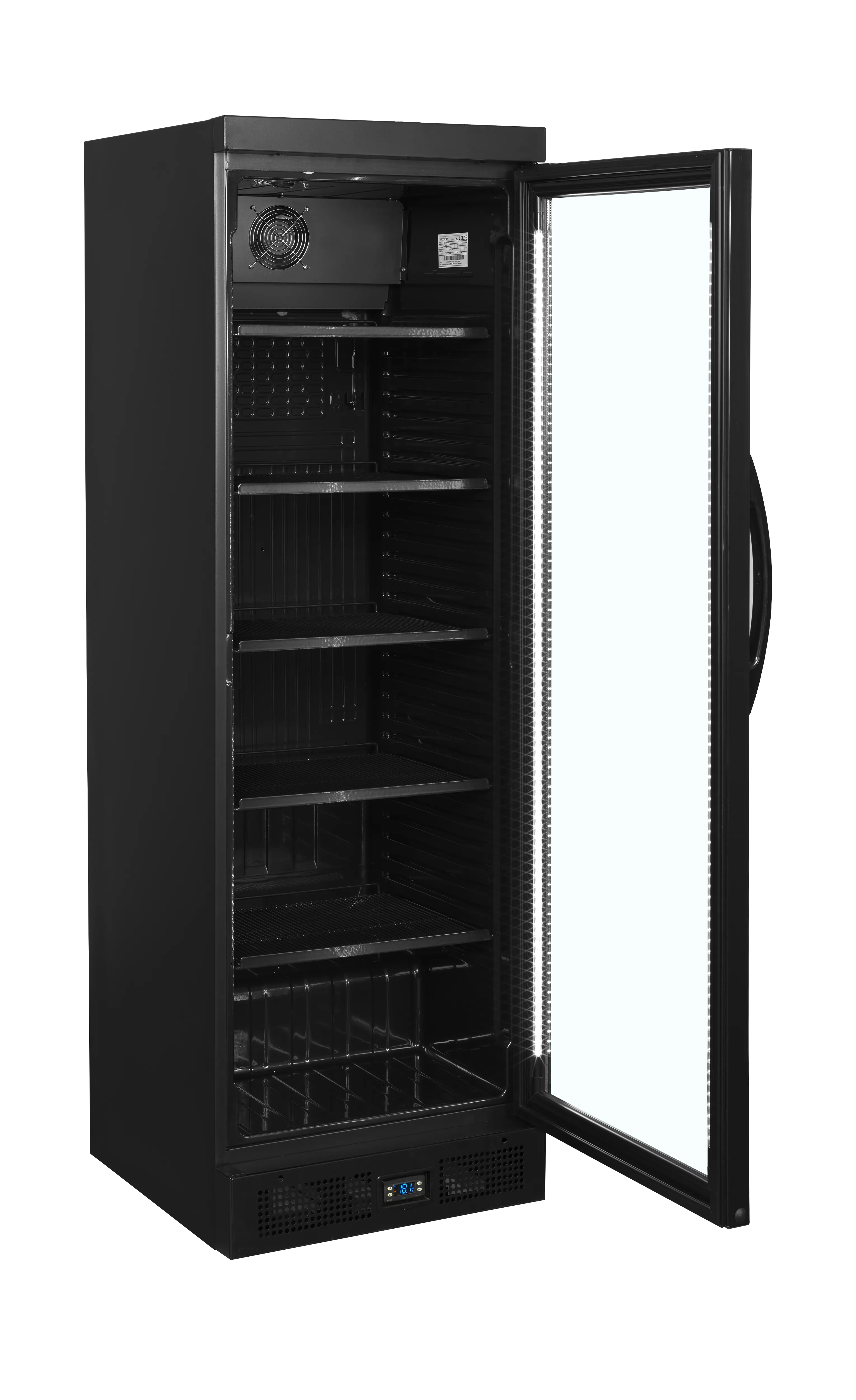 Flaskkyl  CEV425 BLACK, H/V hängd, 358 liter, Tefcold - 4