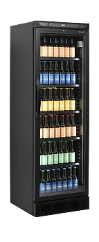 Flaskkyl  CEV425 BLACK, H/V hängd, 358 liter, Tefcold