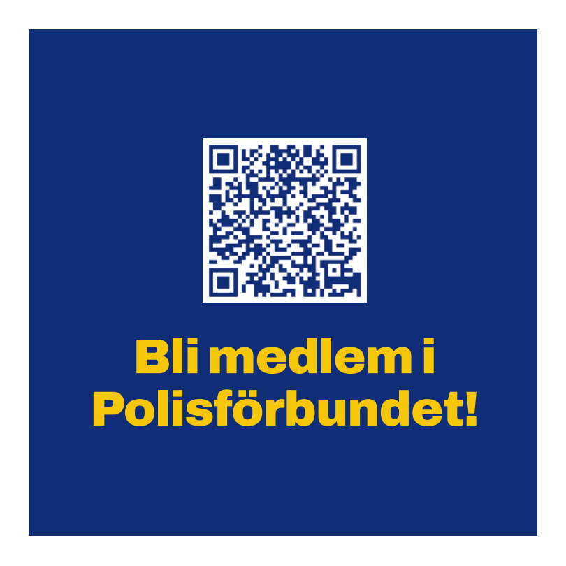 Dekal 5x5 cm - Bli medlem i polisförbundet
