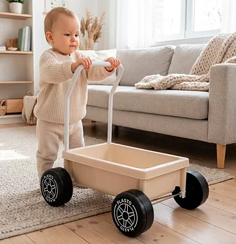 Lära gå vagn PLASTO svart