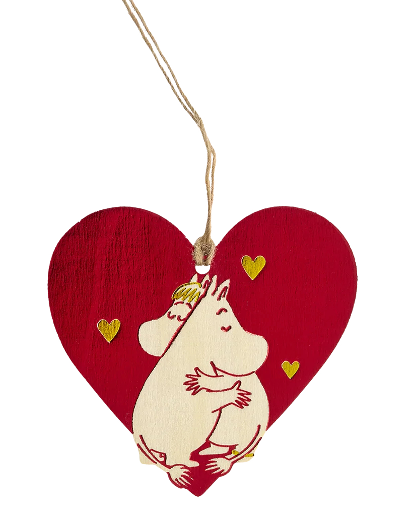 Moomin Hanging Tree Ornament - Moomintroll & Snorkmaiden (Heart)