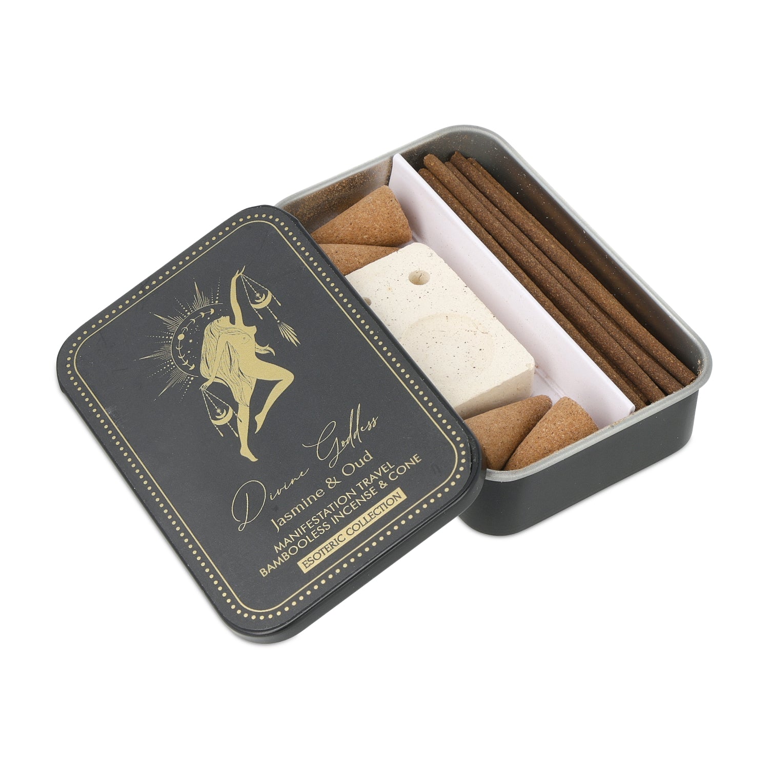 Incense Esoteric Collection Gudinna och brännare i plåtlåda - 2