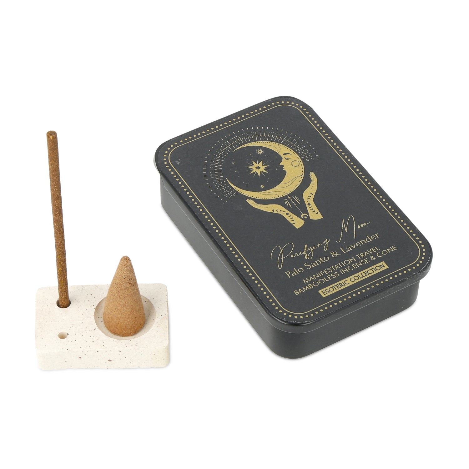 Incense Esoteric Collection Renande måne och brännare i plåtlåda