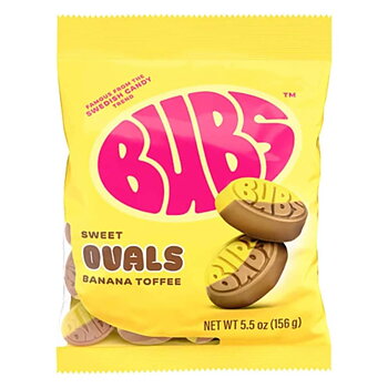 BUBS Banana Toffee Ovals 155 g – Swedish Foam Candy