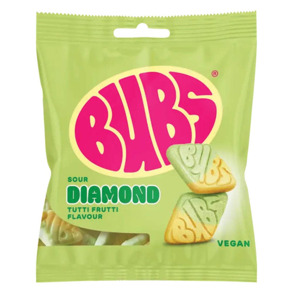 BUBS Tutti Frutti Diamond 155 g – Sour Swedish Foam Candy