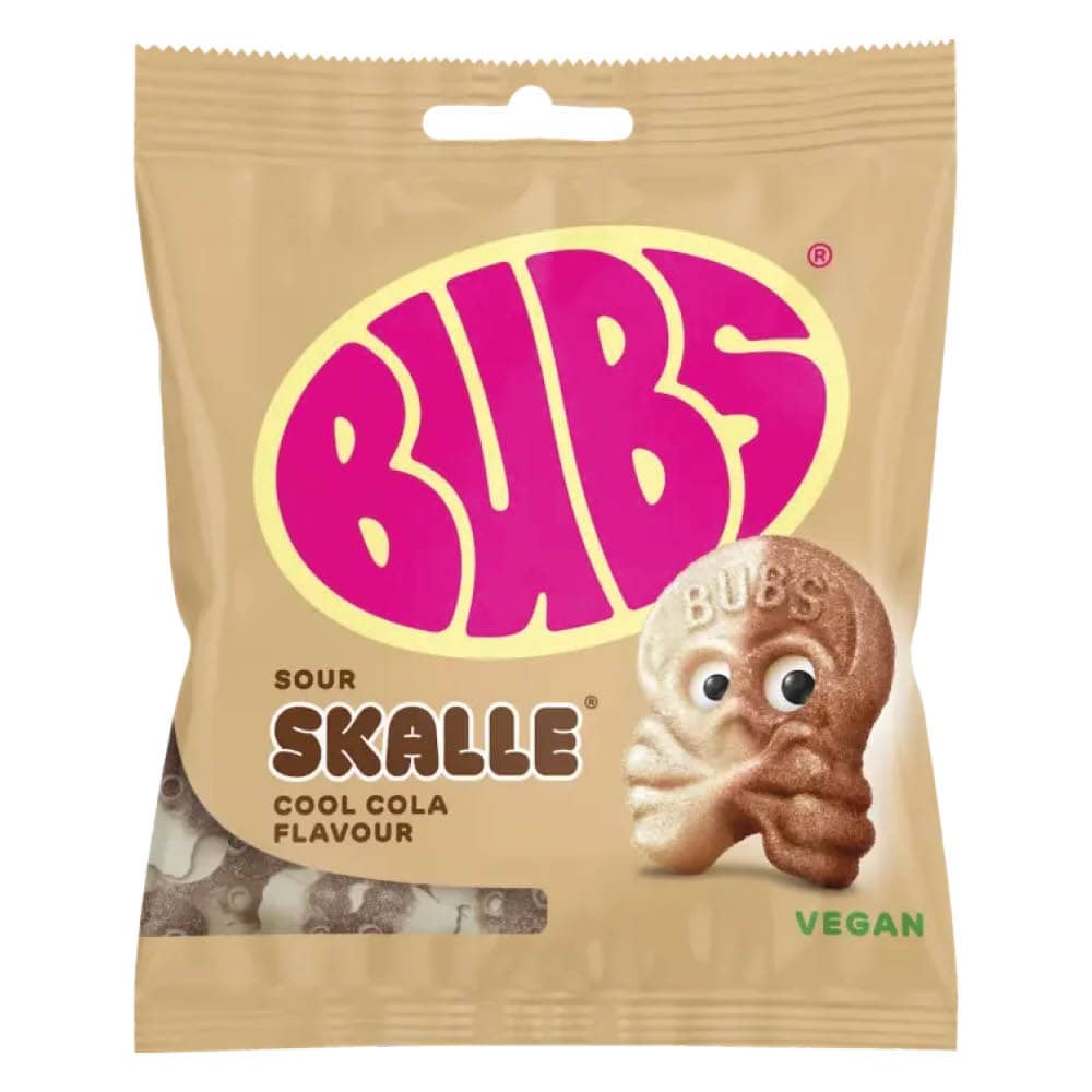 BUBS Cool Cola Skalle 155 g – Sour Cola Swedish Candy
