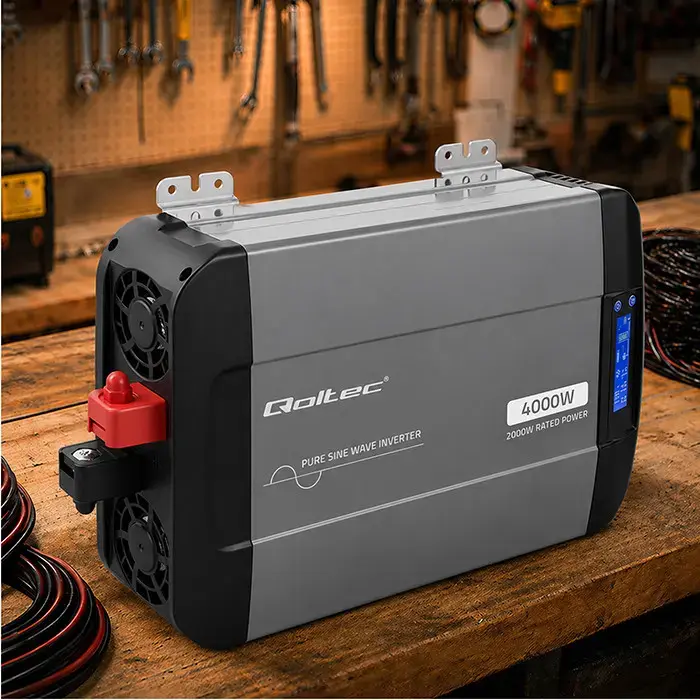 Omformare /Inverter12V till 230V - 2000/4000W - Ren sinus -QOLTEC - 6