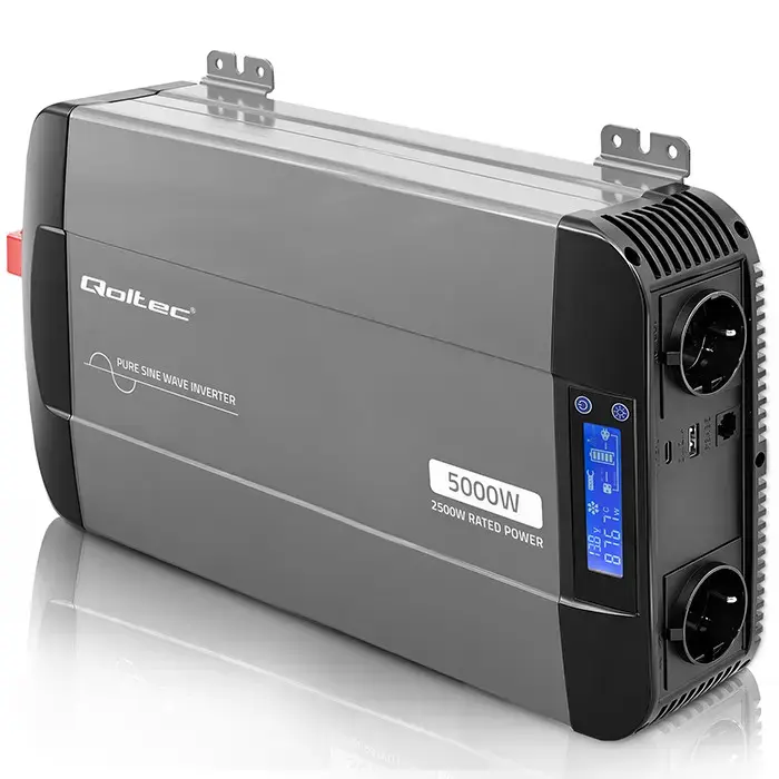 Omformare /Inverter12V till 230V - 2500/5000W - Ren sinus - QOLTEC - 4