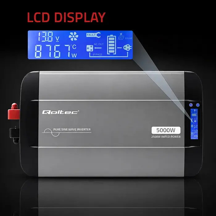 Omformare /Inverter12V till 230V - 2500/5000W - Ren sinus - QOLTEC