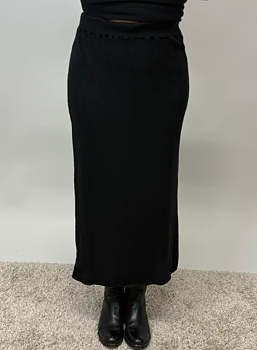Celia stickad kjol svart one size