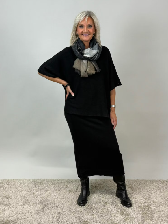 Celia stickad kjol svart one size - 2