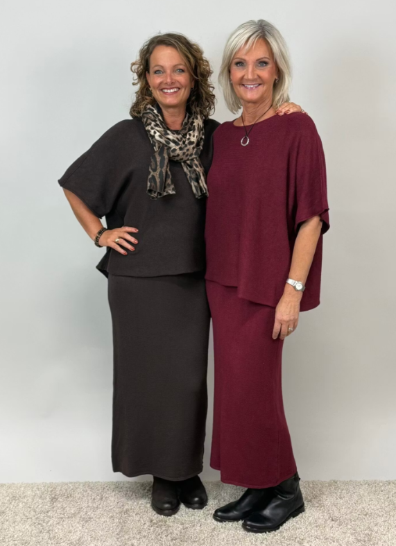 Celia stickad kjol brun one size - 2