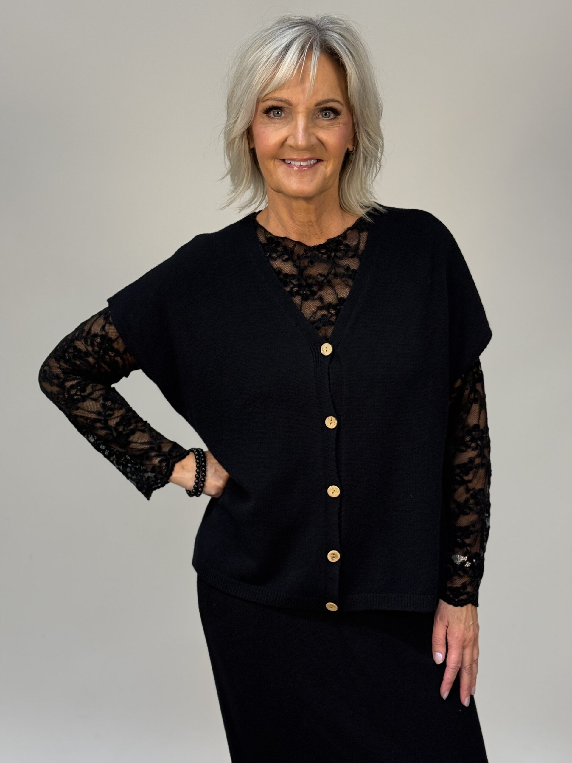 Selma spetstopp svart one size - 4