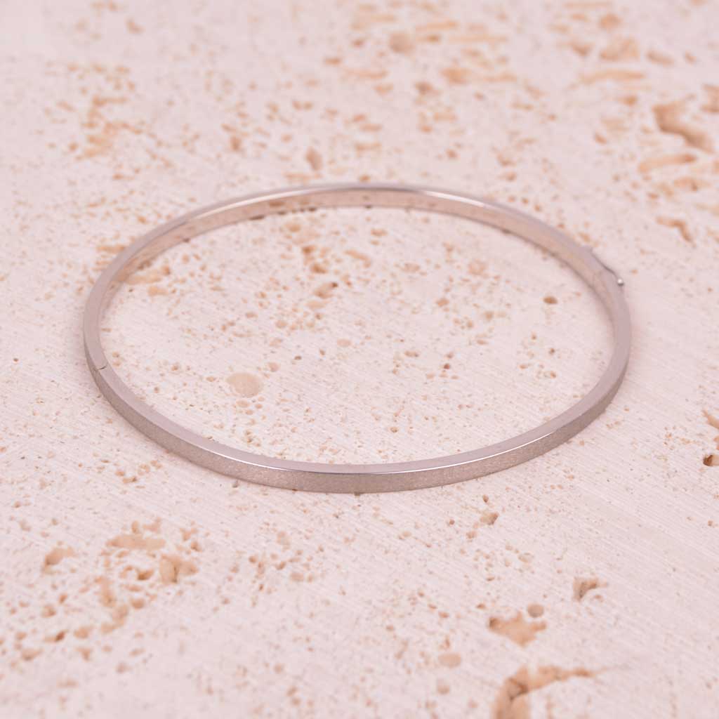 Armring 18k matt vitguld, Vintage - 5