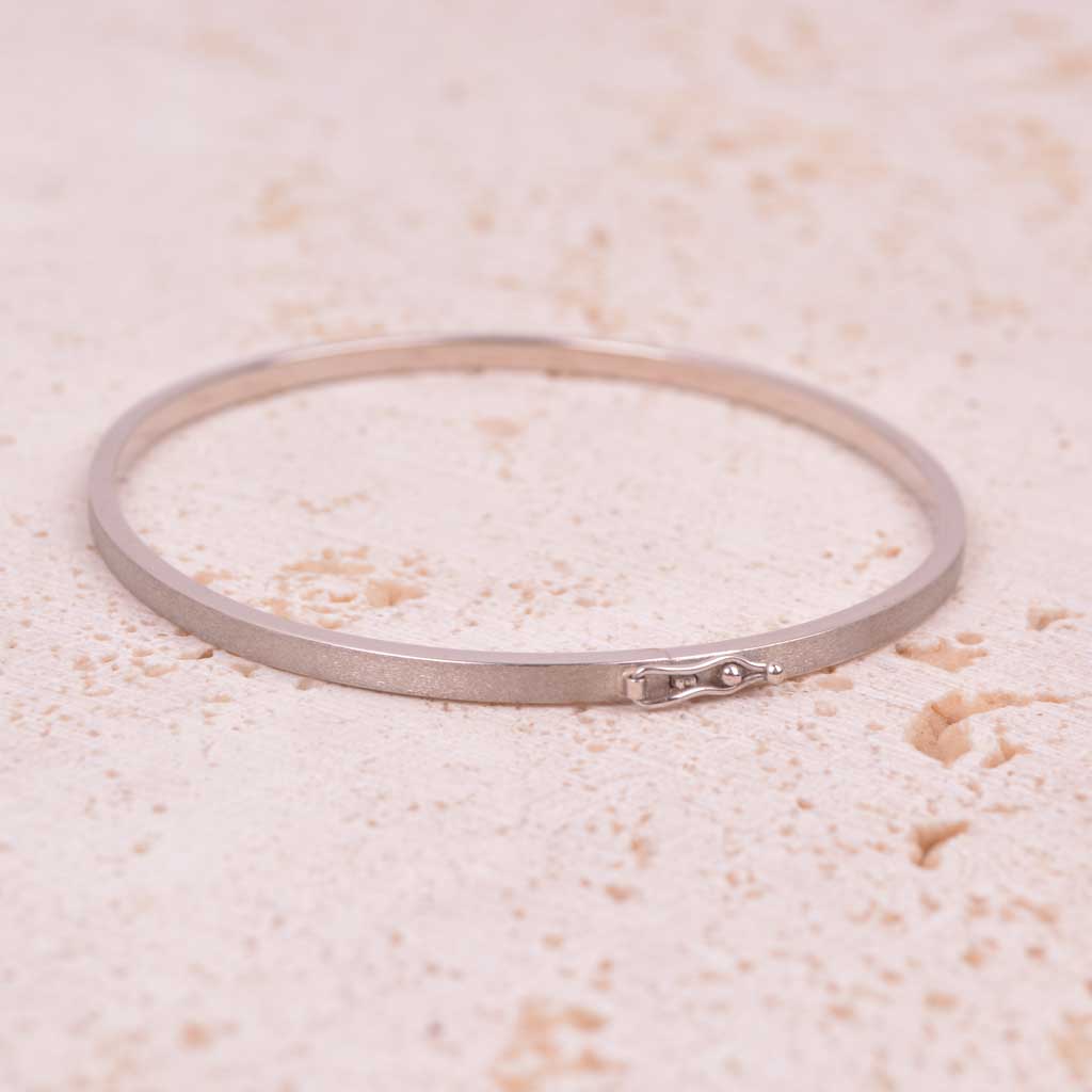 Armring 18k matt vitguld, Vintage - 4