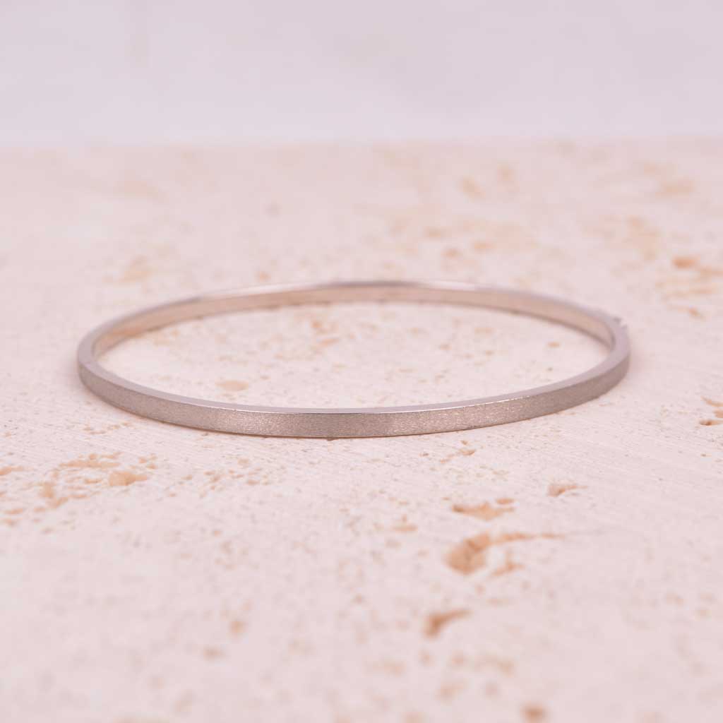 Armring 18k matt vitguld, Vintage - 6