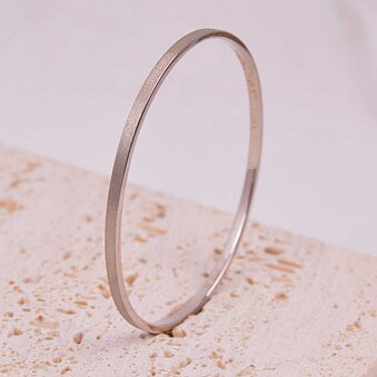 Armring 18k matt vitguld, Vintage