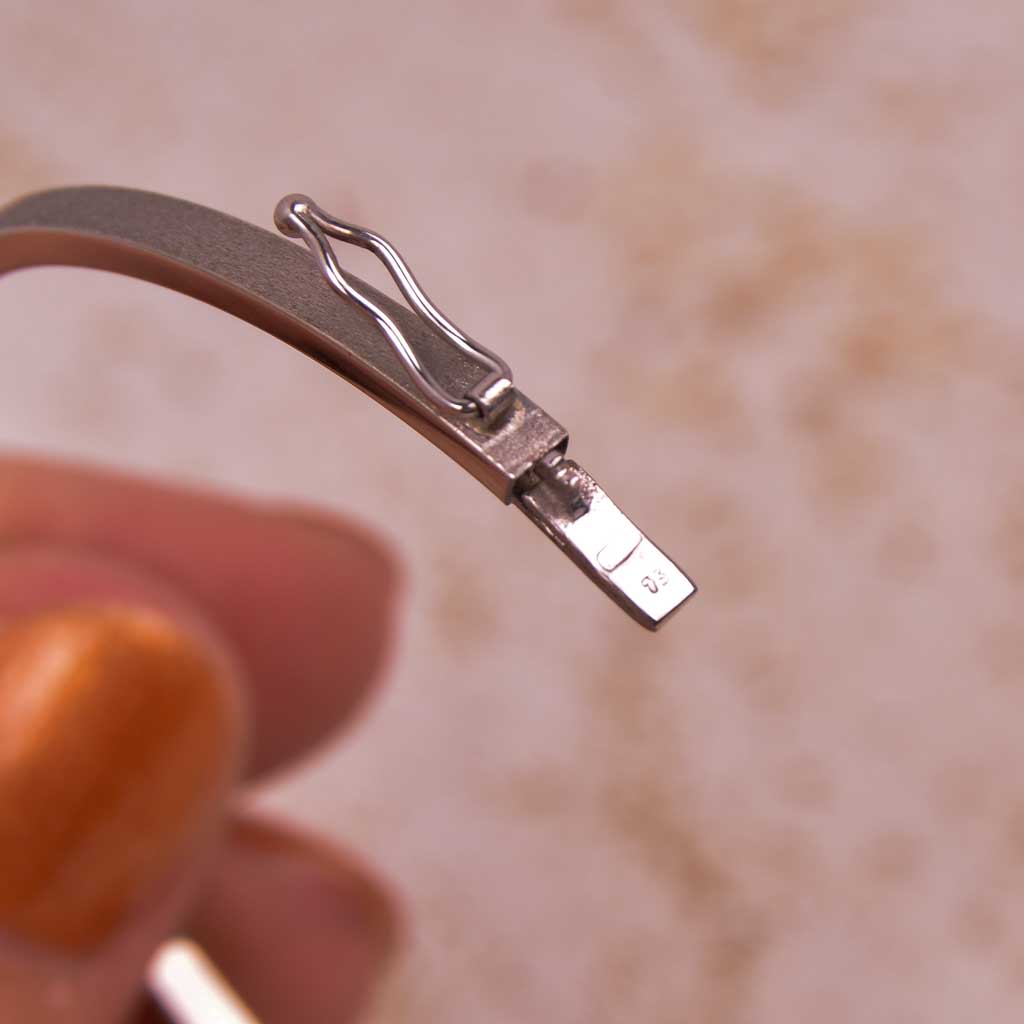 Armring 18k matt vitguld, Vintage - 3