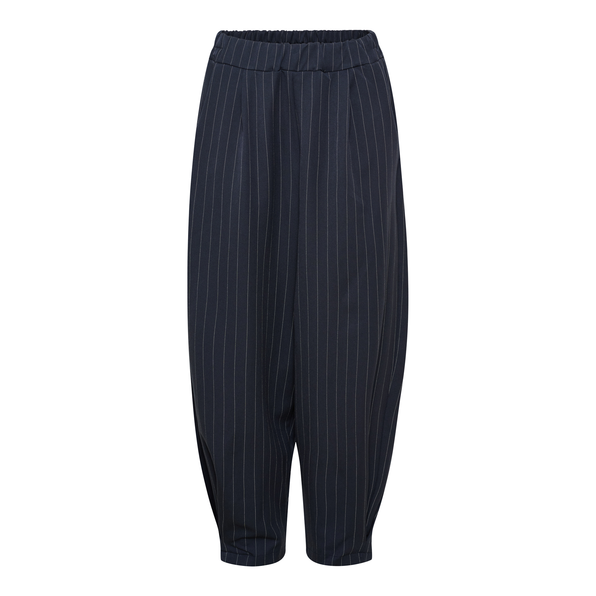 MdcNebula Pants NavyMarinblå  Kritstrecksrandig Barrelbyxa - 3