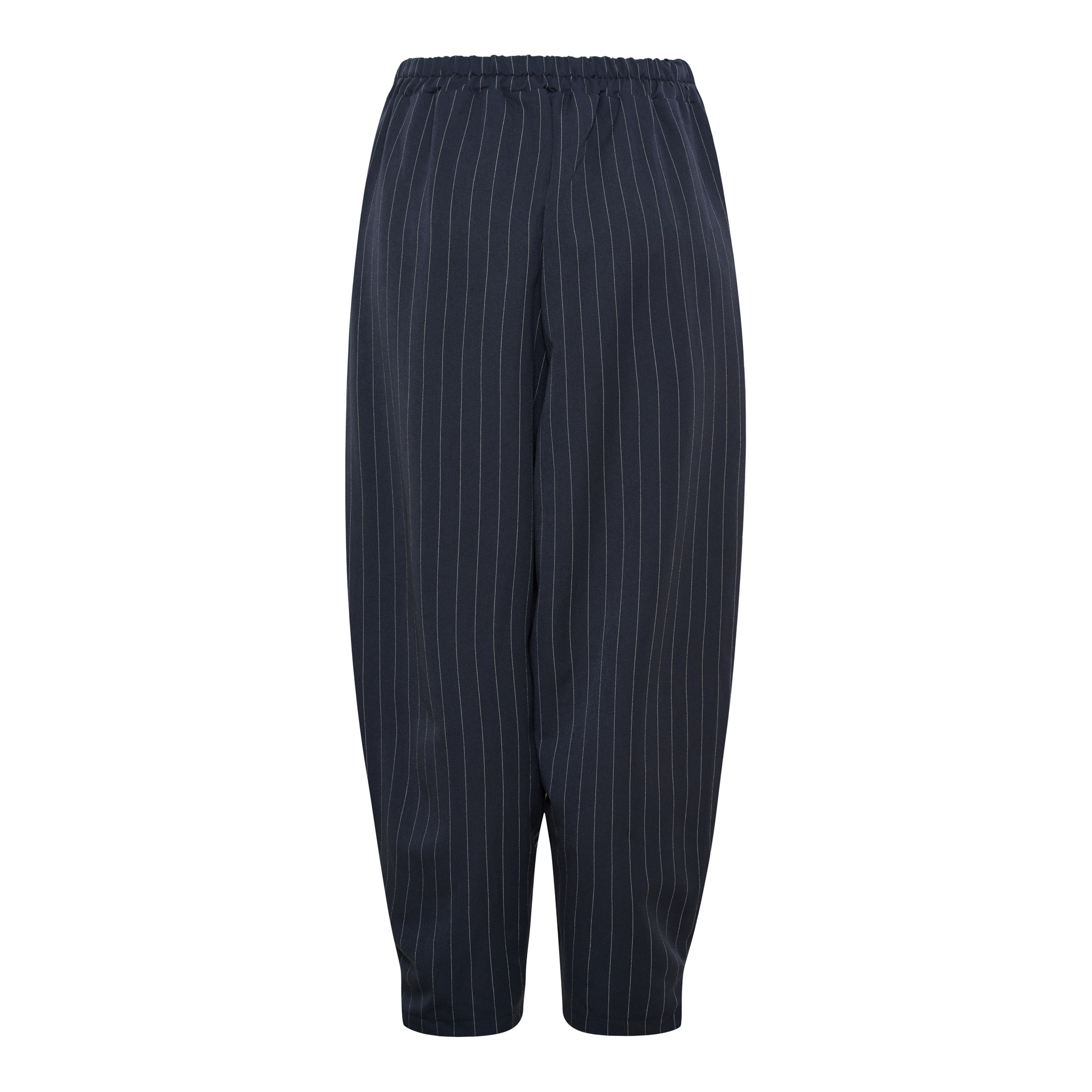 MdcNebula Pants NavyMarinblå  Kritstrecksrandig Barrelbyxa