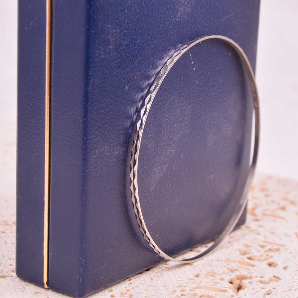 Armring 18k mönstrad vitguld, Vintage - 4