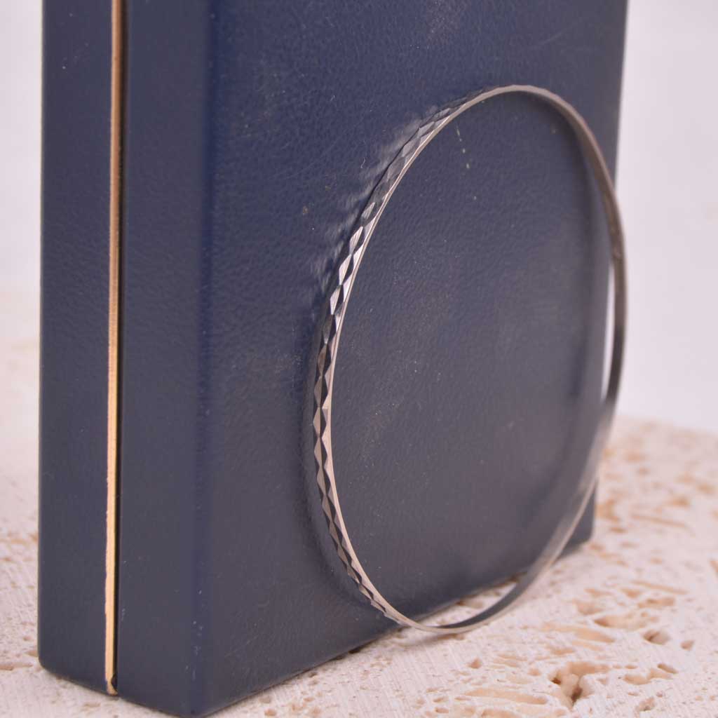 Armring 18k mönstrad vitguld, Vintage - 3