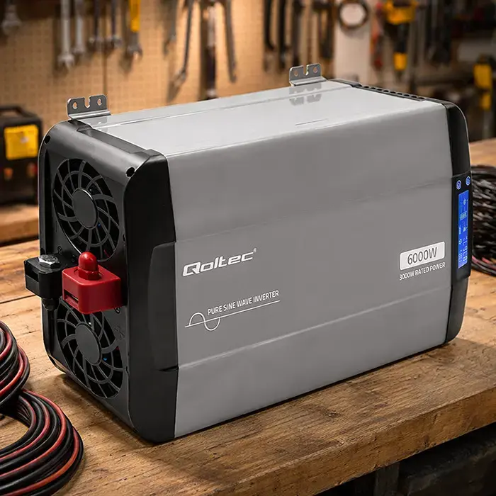 Omformare/Inverter 12V till 230V - 3000/6000W - Ren sinus - QOLTEC - 10