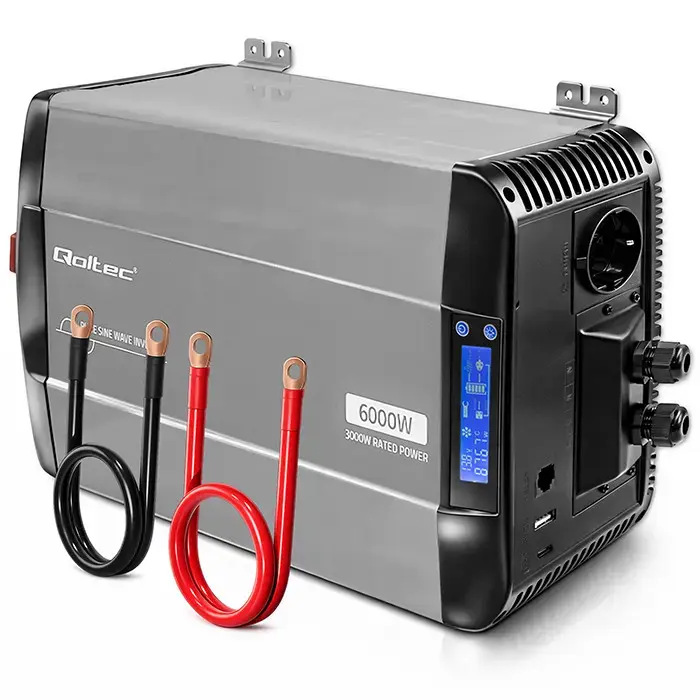 Omformare/Inverter 12V till 230V - 3000/6000W - Ren sinus - QOLTEC
