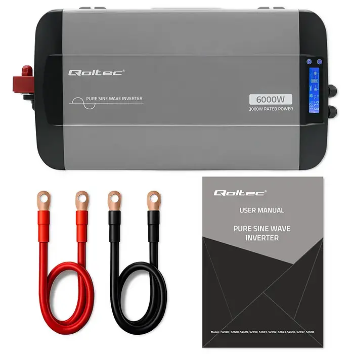Omformare/Inverter 12V till 230V - 3000/6000W - Ren sinus - QOLTEC - 14