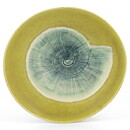 Hertha Bengtson (1960s) Unique Yellow Bowl with Shell Decor 26 cm